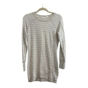 Athleta Gray Striped Sweatshirt
